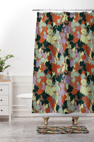 Marta Barragan Camarasa Retro Bloom Medley Shower Curtain And Mat