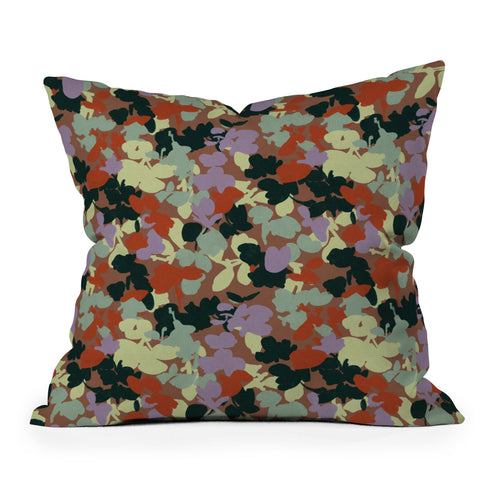 Marta Barragan Camarasa Retro Bloom Medley Outdoor Throw Pillow