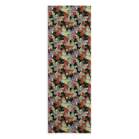Marta Barragan Camarasa Retro Bloom Medley Yoga Towel