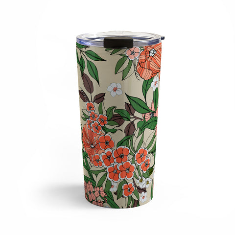 Marta Barragan Camarasa Retro flowery garden 01 Travel Mug