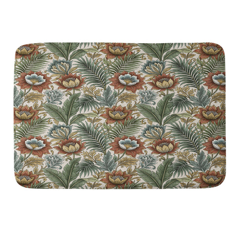 Marta Barragan Camarasa Retro Jungle Garden Memory Foam Bath Mat