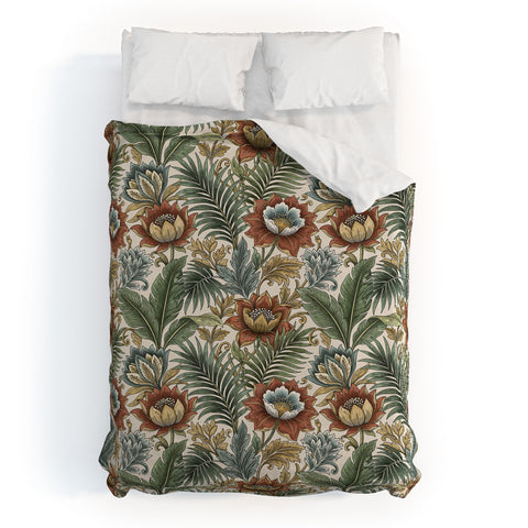 Marta Barragan Camarasa Retro Jungle Garden Duvet Cover