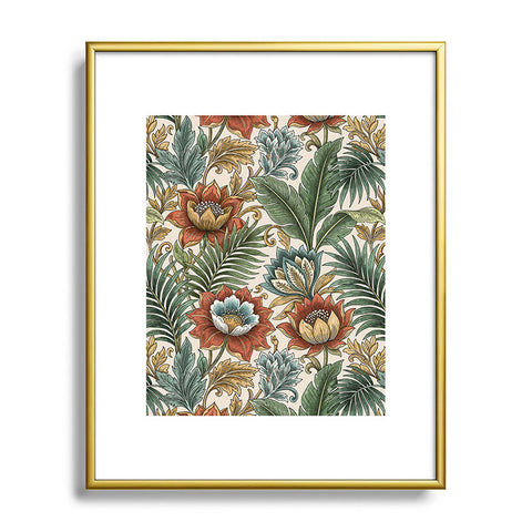 Marta Barragan Camarasa Retro Jungle Garden Metal Framed Art Print