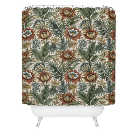 Marta Barragan Camarasa Retro Jungle Garden Shower Curtain