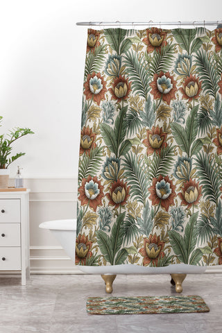 Marta Barragan Camarasa Retro Jungle Garden Shower Curtain And Mat