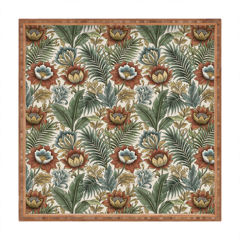 Marta Barragan Camarasa Retro Jungle Garden Square Tray