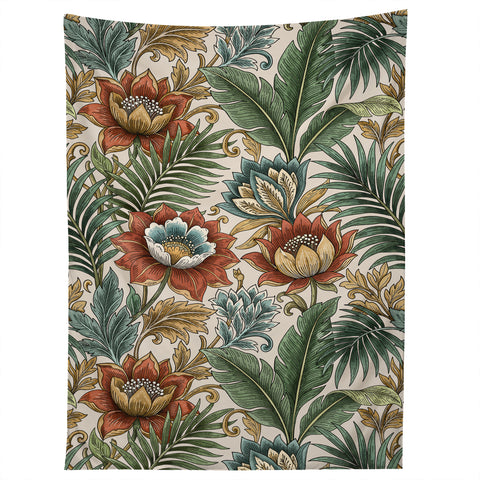 Marta Barragan Camarasa Retro Jungle Garden Tapestry