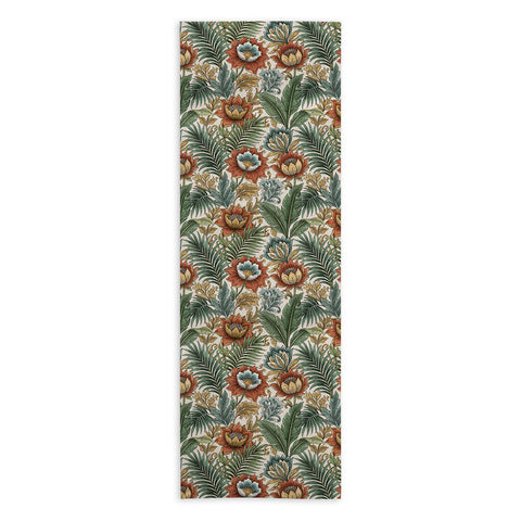 Marta Barragan Camarasa Retro Jungle Garden Yoga Towel