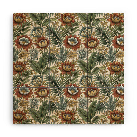 Marta Barragan Camarasa Retro Jungle Garden Wood Wall Mural