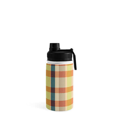Marta Barragan Camarasa Retro Picnic Plaid Warm Tones Water Bottle