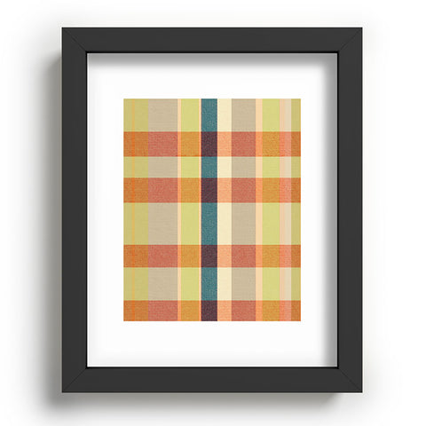 Marta Barragan Camarasa Retro Picnic Plaid Warm Tones Recessed Framing Rectangle