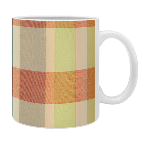 Marta Barragan Camarasa Retro Picnic Plaid Warm Tones Coffee Mug