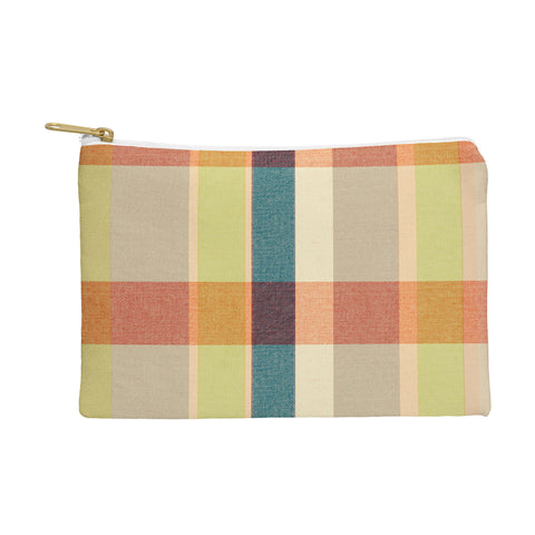 Marta Barragan Camarasa Retro Picnic Plaid Warm Tones Pouch
