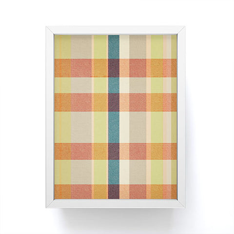 Marta Barragan Camarasa Retro Picnic Plaid Warm Tones Framed Mini Art Print