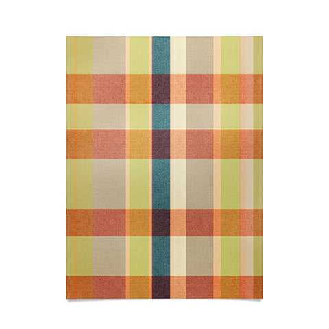 Marta Barragan Camarasa Retro Picnic Plaid Warm Tones Poster