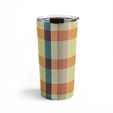 Marta Barragan Camarasa Retro Picnic Plaid Warm Tones Travel Mug