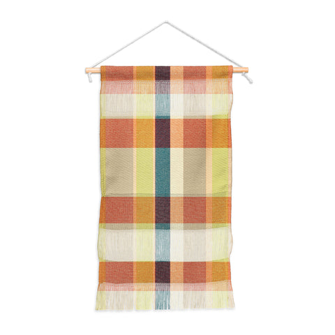 Marta Barragan Camarasa Retro Picnic Plaid Warm Tones Wall Hanging Portrait