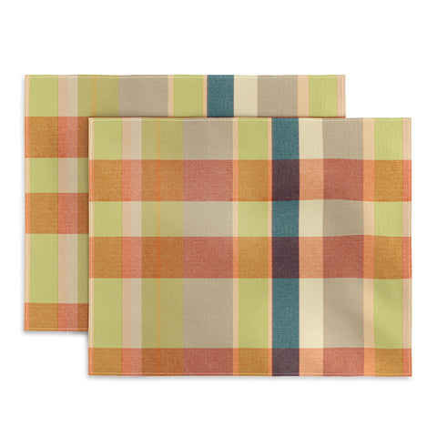Marta Barragan Camarasa Retro Picnic Plaid Warm Tones Placemat