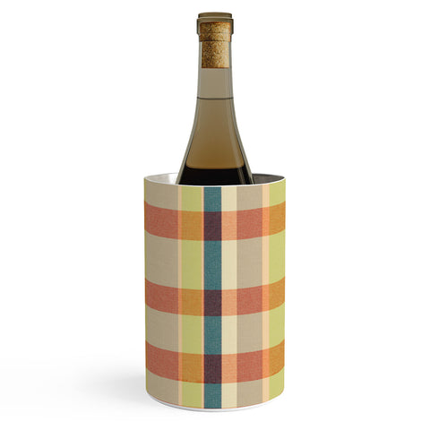 Marta Barragan Camarasa Retro Picnic Plaid Warm Tones Wine Chiller