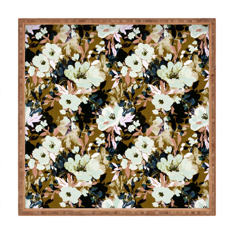 Marta Barragan Camarasa Romantic Floral Fusion Square Tray