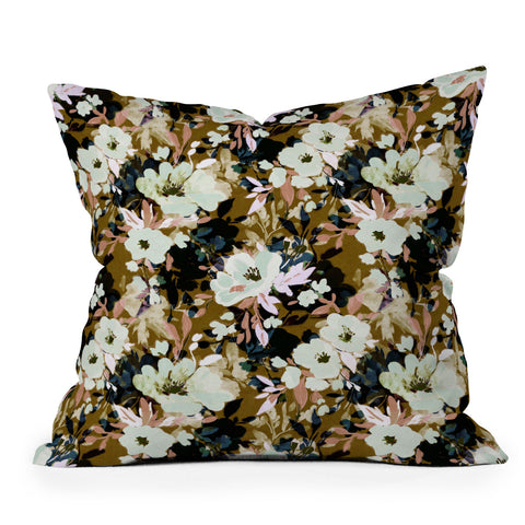 Marta Barragan Camarasa Romantic Floral Fusion Outdoor Throw Pillow