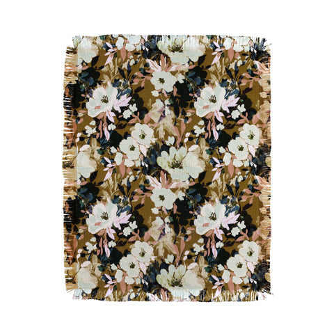 Marta Barragan Camarasa Romantic Floral Fusion Throw Blanket