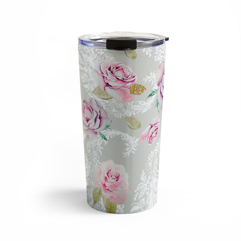 Marta Barragan Camarasa Romantic floral paisley pattern Travel Mug