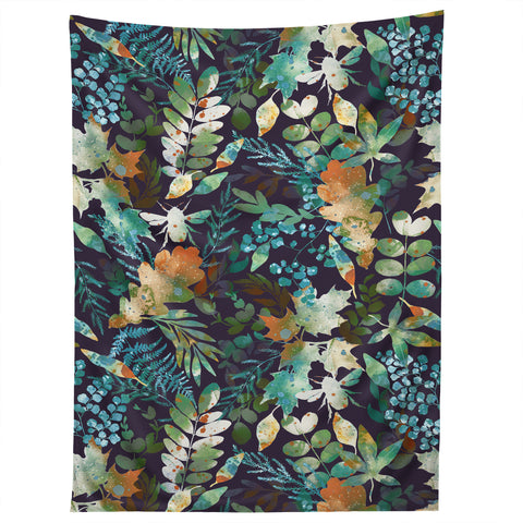 Marta Barragan Camarasa Rustic forest charm night Tapestry