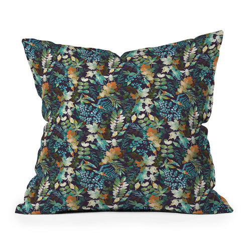 Marta Barragan Camarasa Rustic forest charm night Outdoor Throw Pillow