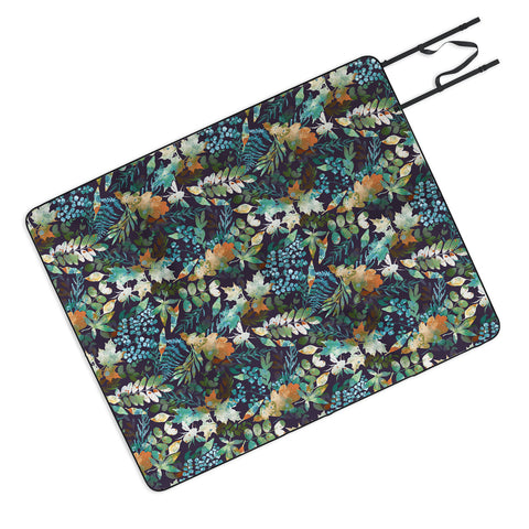 Marta Barragan Camarasa Rustic forest charm night Picnic Blanket