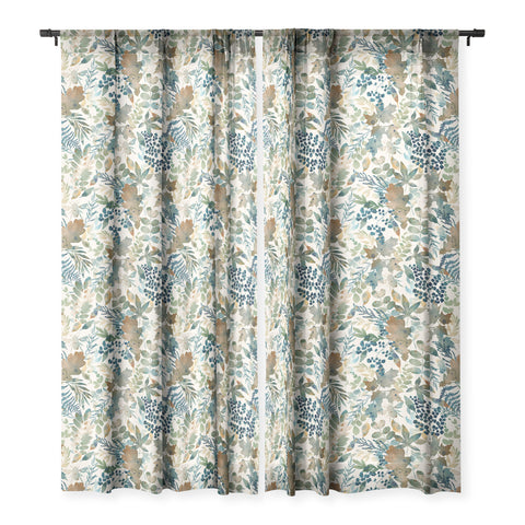 Marta Barragan Camarasa Rustic forest harmony Sheer Window Curtain