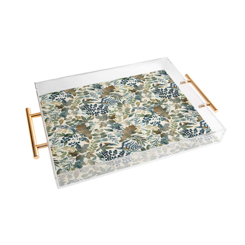 Marta Barragan Camarasa Rustic forest harmony Acrylic Tray