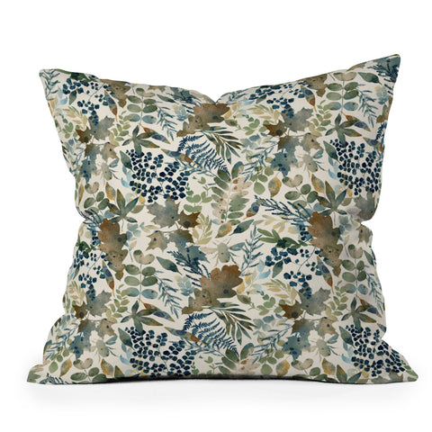 Marta Barragan Camarasa Rustic forest harmony Outdoor Throw Pillow