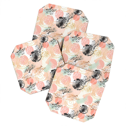 Marta Barragan Camarasa Shapes pastel and textures Coaster Set