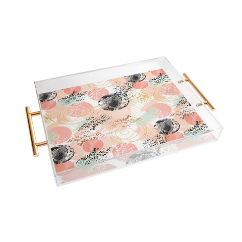 Marta Barragan Camarasa Shapes pastel and textures Acrylic Tray