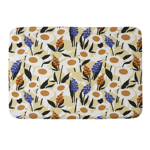 Marta Barragan Camarasa Simple blooming meadow 23C Memory Foam Bath Mat