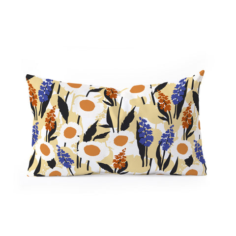 Marta Barragan Camarasa Simple blooming meadow 23C Oblong Throw Pillow