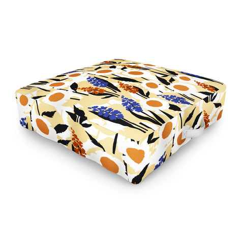 Marta Barragan Camarasa Simple blooming meadow 23C Outdoor Floor Cushion