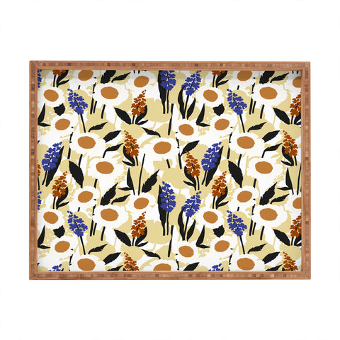 Marta Barragan Camarasa Simple blooming meadow 23C Rectangular Tray