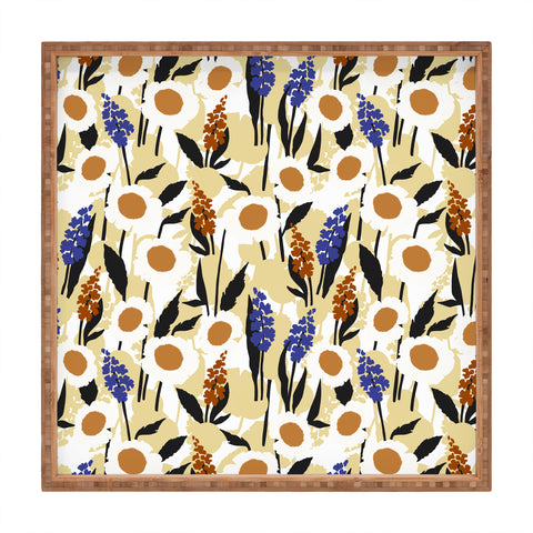 Marta Barragan Camarasa Simple blooming meadow 23C Square Tray