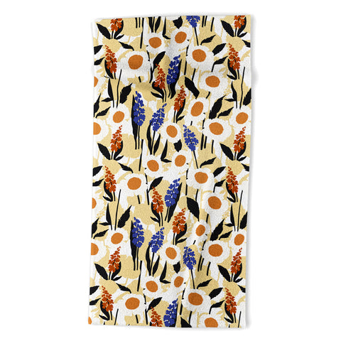 Marta Barragan Camarasa Simple blooming meadow 23C Beach Towel