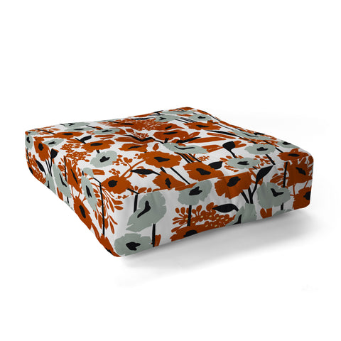 Marta Barragan Camarasa Simple blooming meadow A 23 Floor Pillow Square