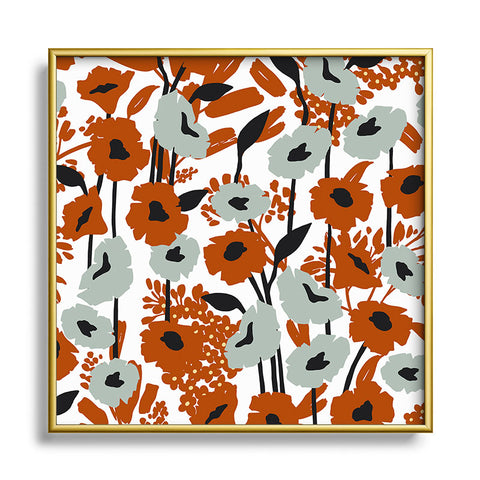 Marta Barragan Camarasa Simple blooming meadow A 23 Square Metal Framed Art Print