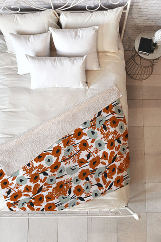 Marta Barragan Camarasa Simple blooming meadow A 23 Fleece Throw Blanket