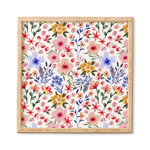 Marta Barragan Camarasa Simple colorful flowery meadow Framed Wall Art