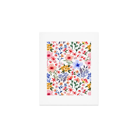 Marta Barragan Camarasa Simple colorful flowery meadow Art Print
