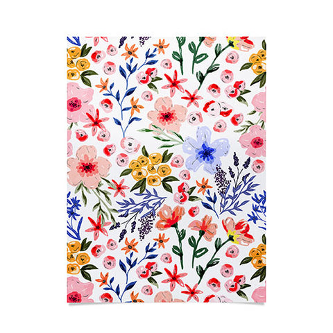 Marta Barragan Camarasa Simple colorful flowery meadow Poster