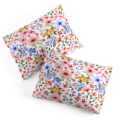 Marta Barragan Camarasa Simple colorful flowery meadow Pillow Shams