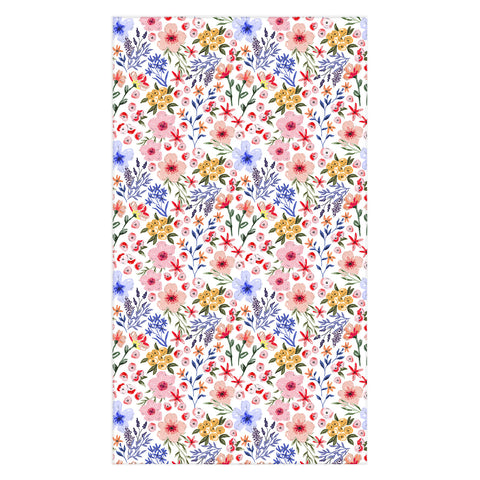 Marta Barragan Camarasa Simple colorful flowery meadow Tablecloth
