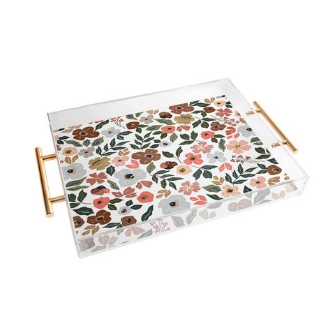 Marta Barragan Camarasa Simple flowery garden 0I Acrylic Tray